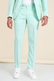 Mint Linen Slim Suit Trousers