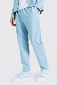 Pale blue Elasticated Waistband Tapered Trousers
