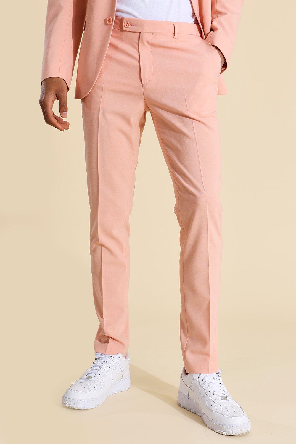 Skinny Coral Suit Pants