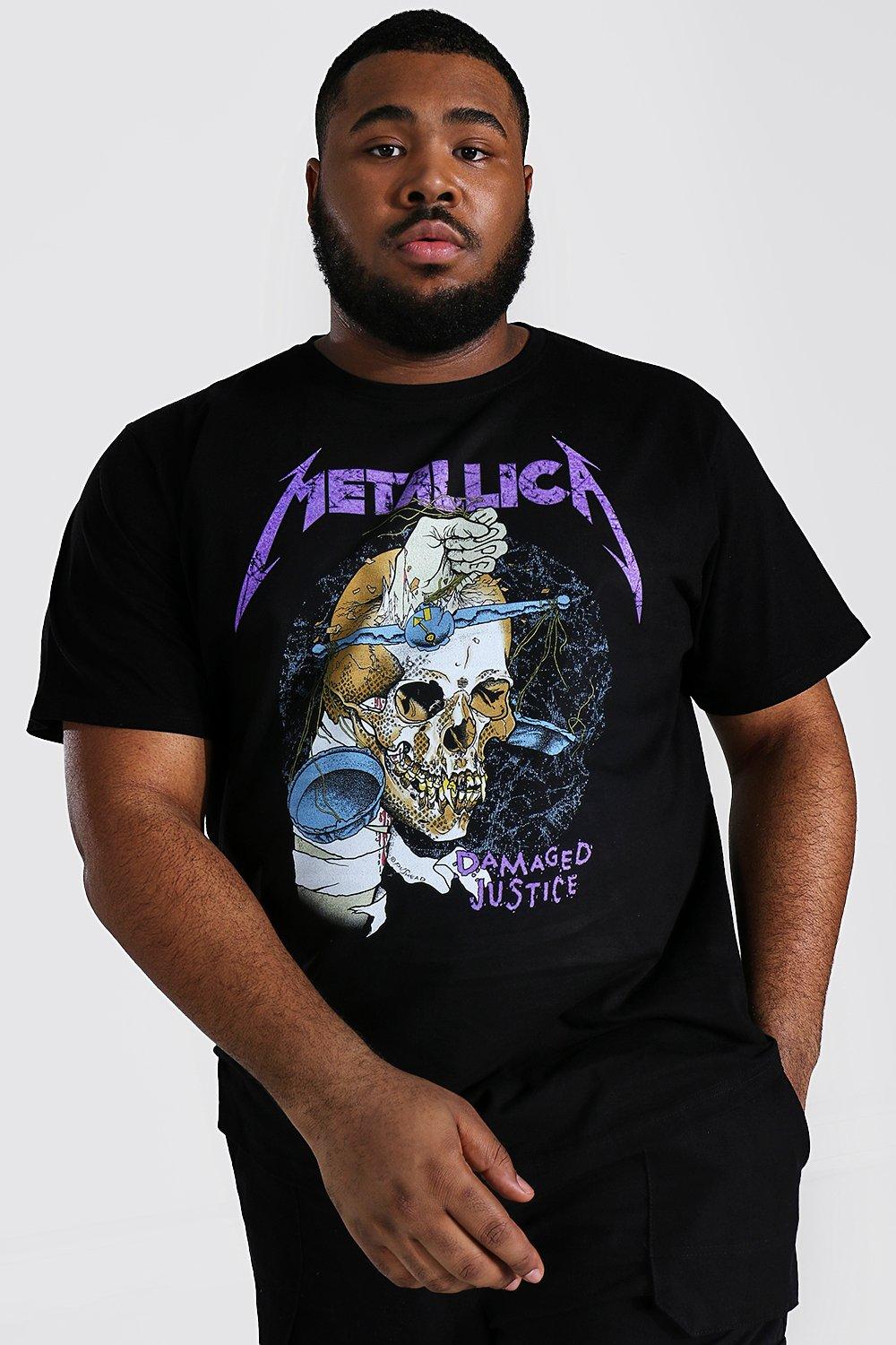 Plus Size Metallica Skull License T-shirt | boohooMAN USA