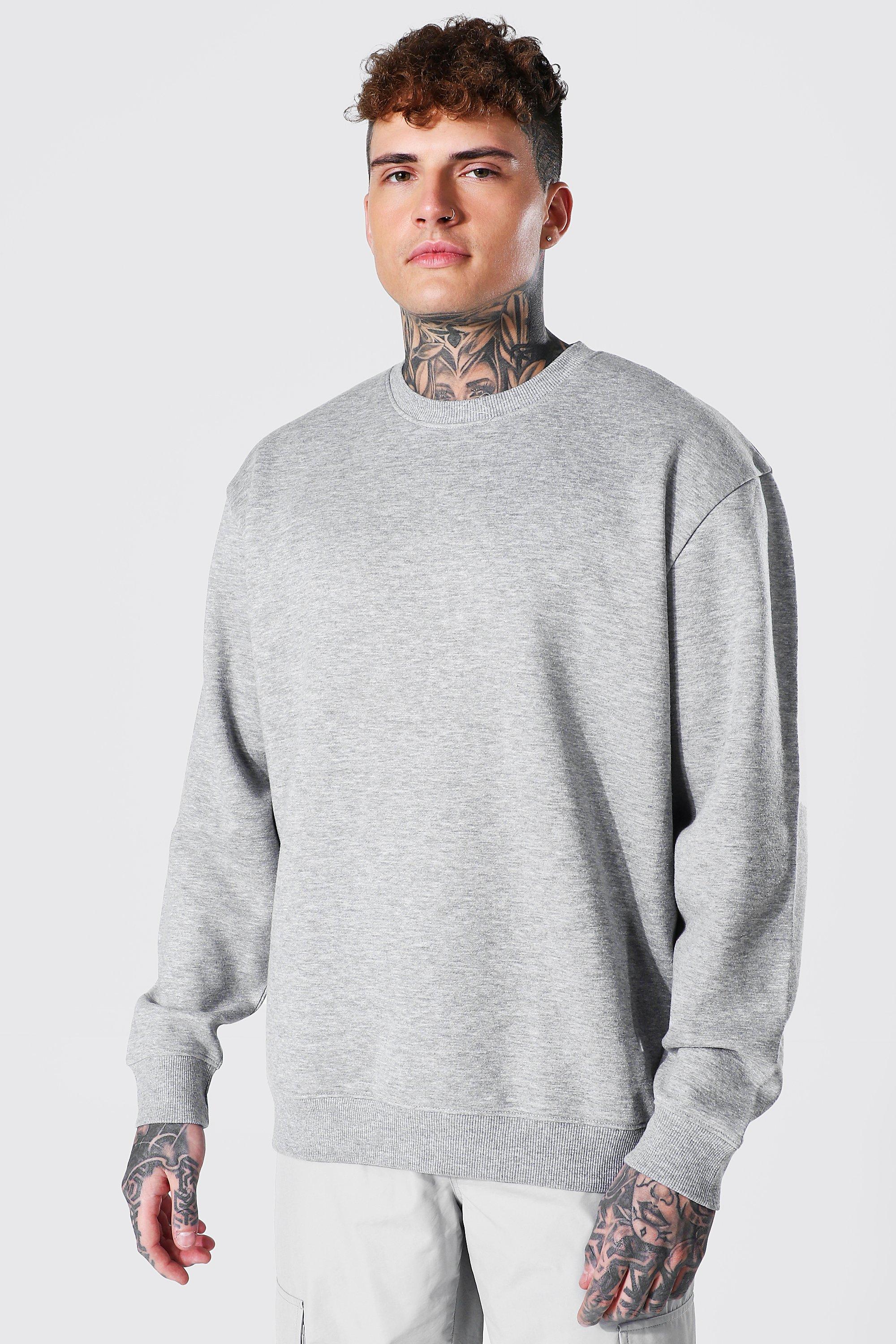 Mens oversized crew on sale neck