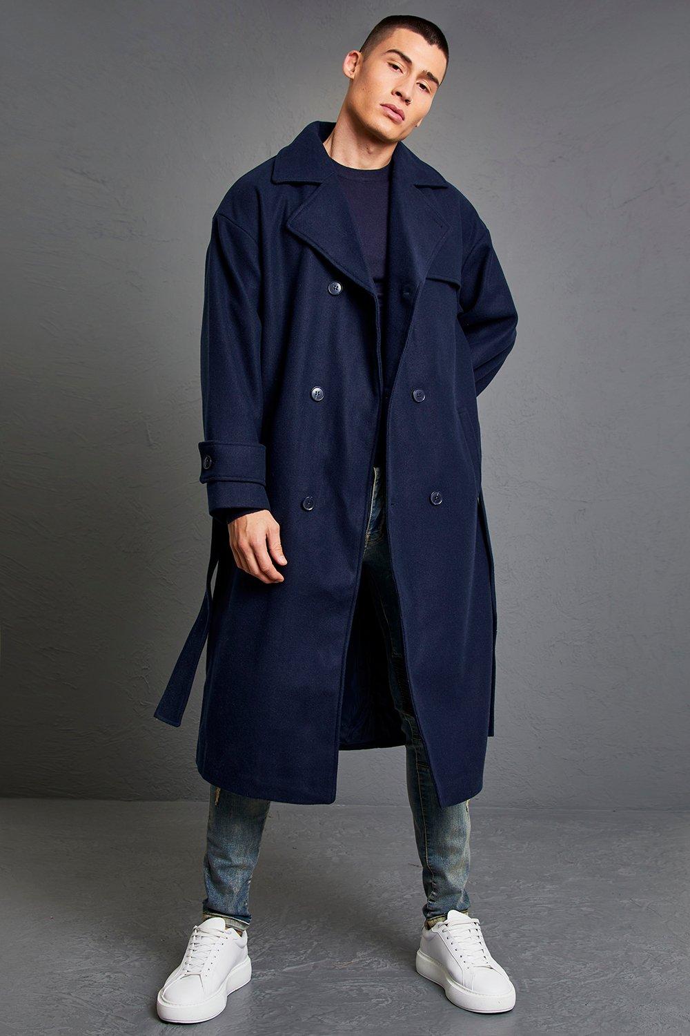 Boohooman trench coat sale