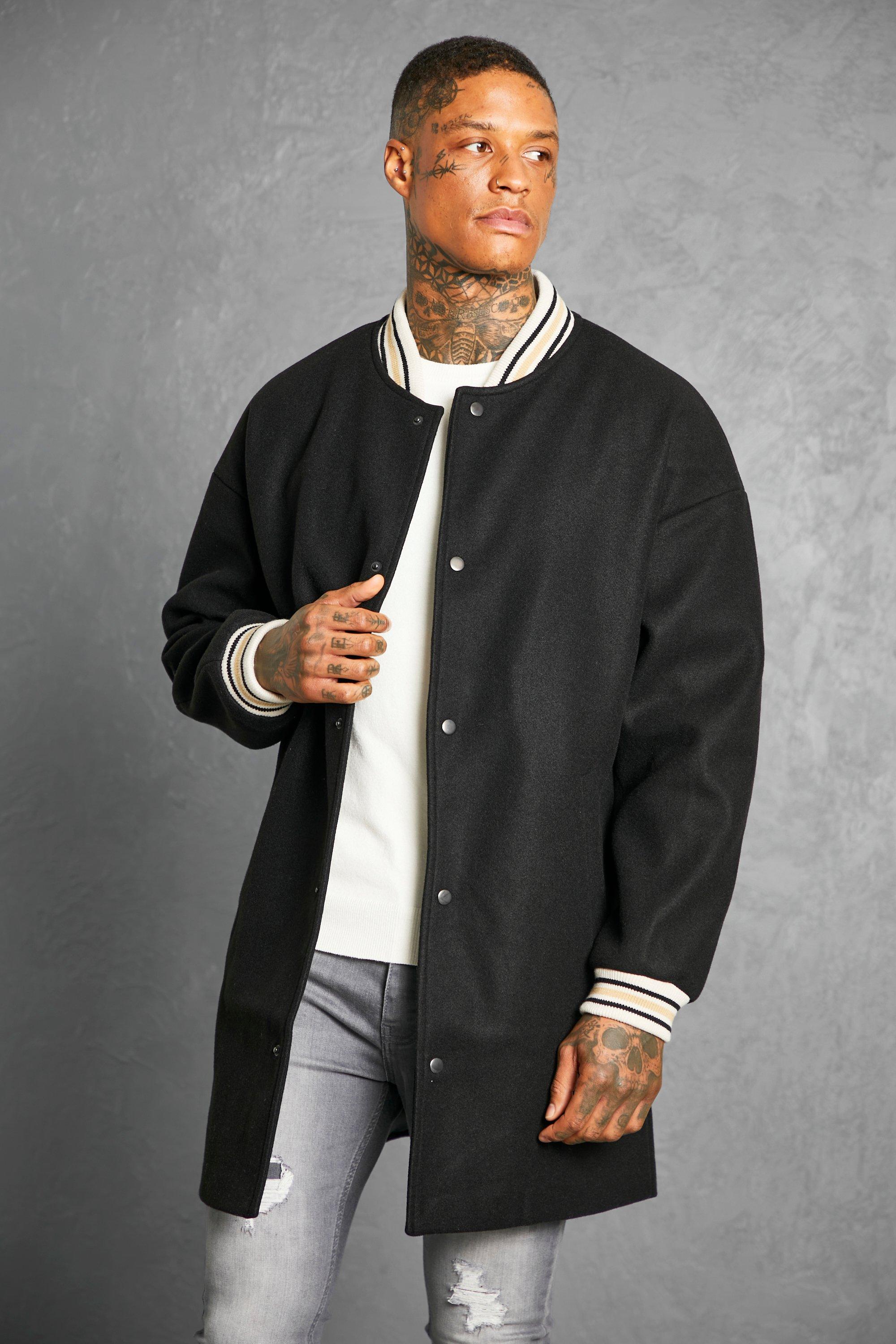 Smart Longline Bomber | boohooMAN