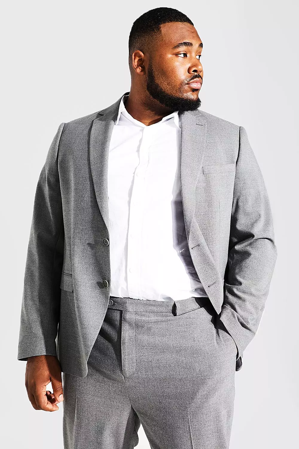 Plus Size Slim Single Breasted Suit Jacket boohooMAN