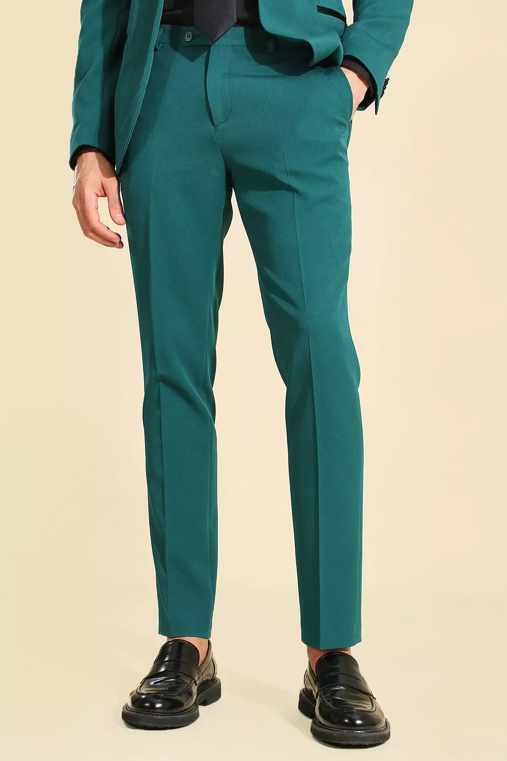 Dark green suit pants