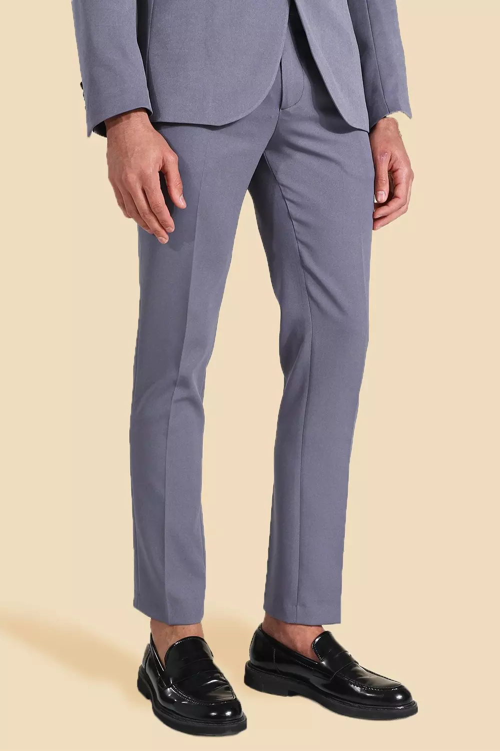 Grey skinny best sale suit pants