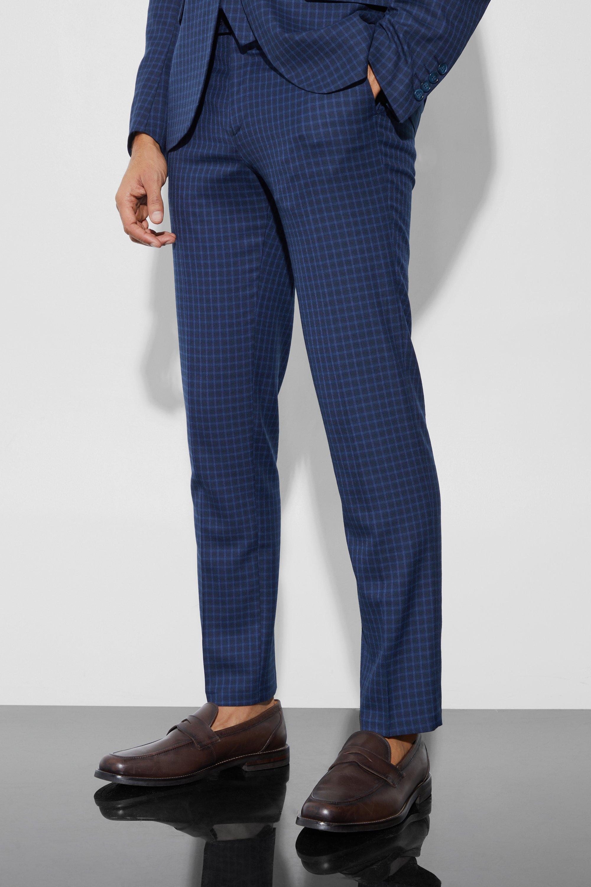 Slim Check Suit Pants | boohooMAN USA