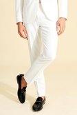 White Skinny Textured Suit Trouser