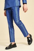 Cobalt Skinny Jacquard Suit Trouser
