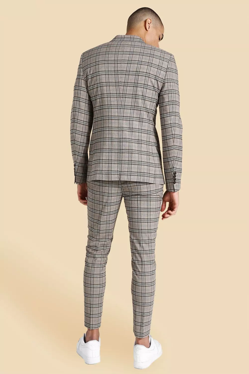 Tan Single Breasted Super Skinny Suit Jacket alternative image