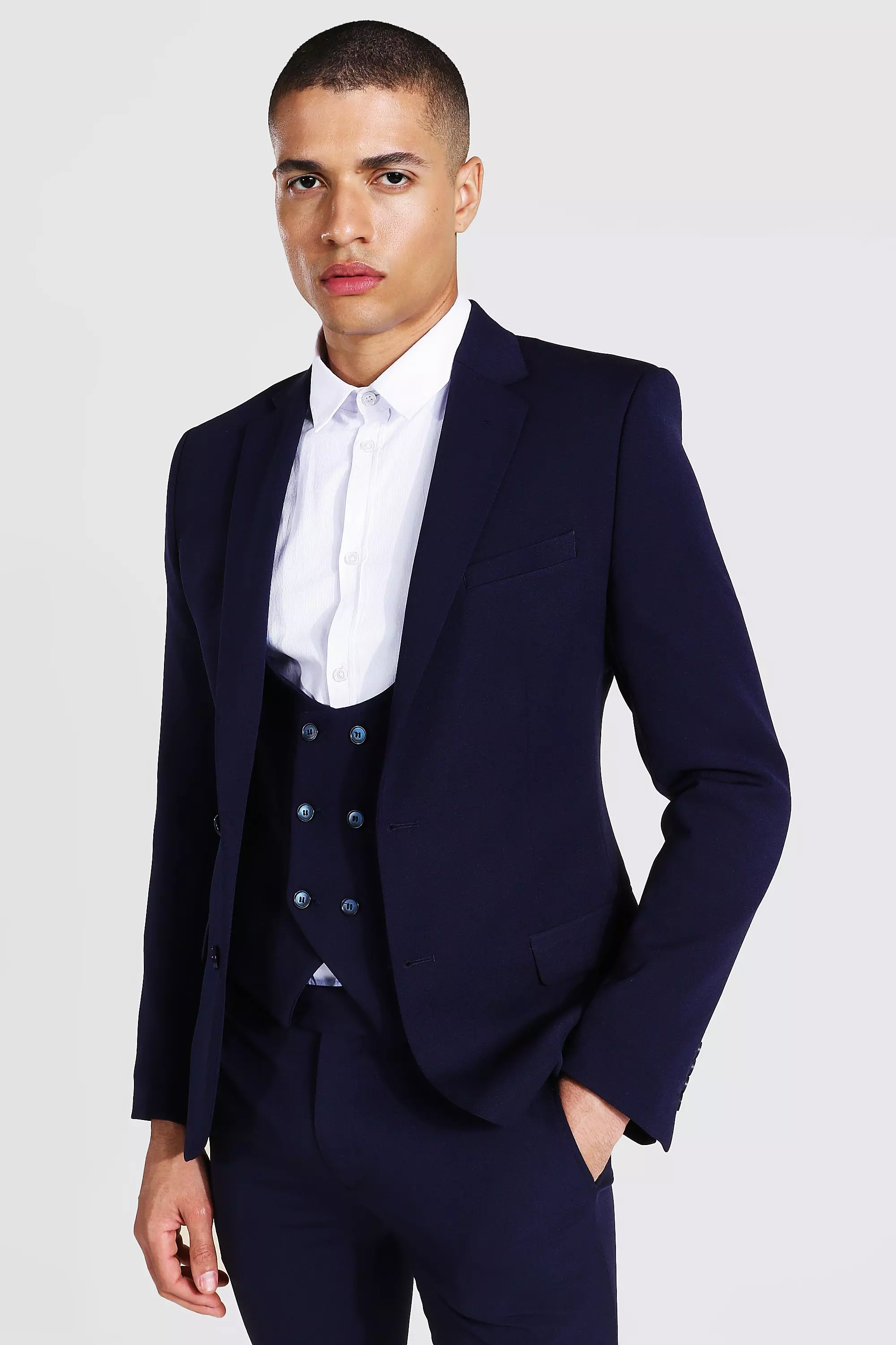 Skinny Navy 3 Piece Suit