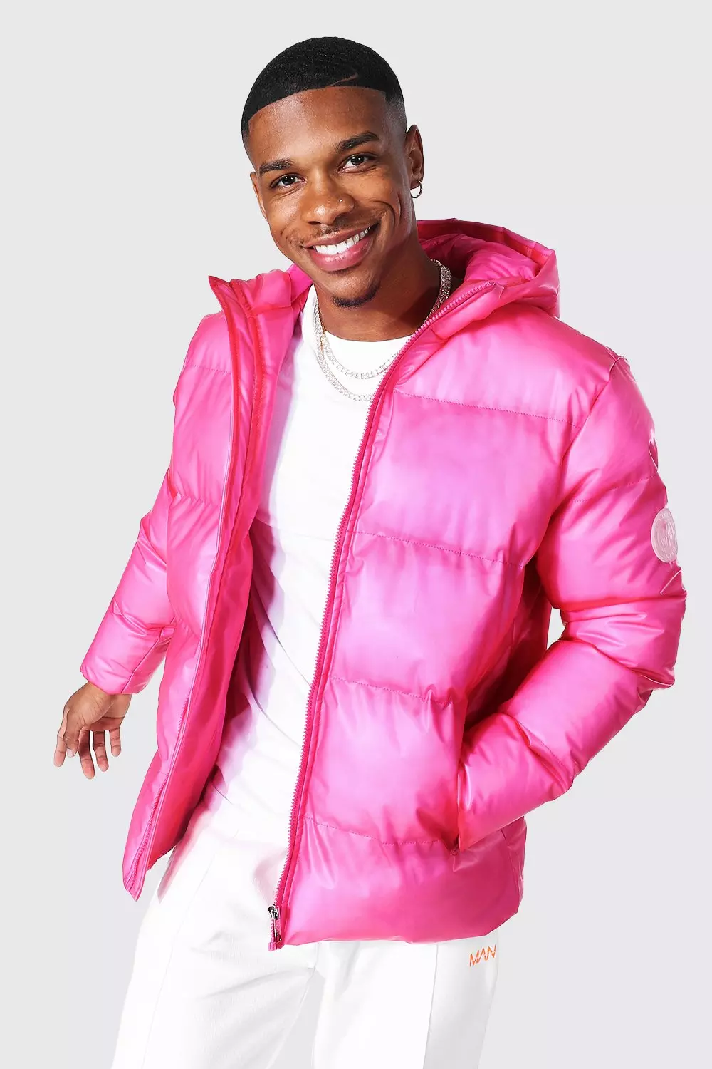 Pink rubber coat hotsell