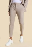 Stone Skinny Crop Suit Trousers
