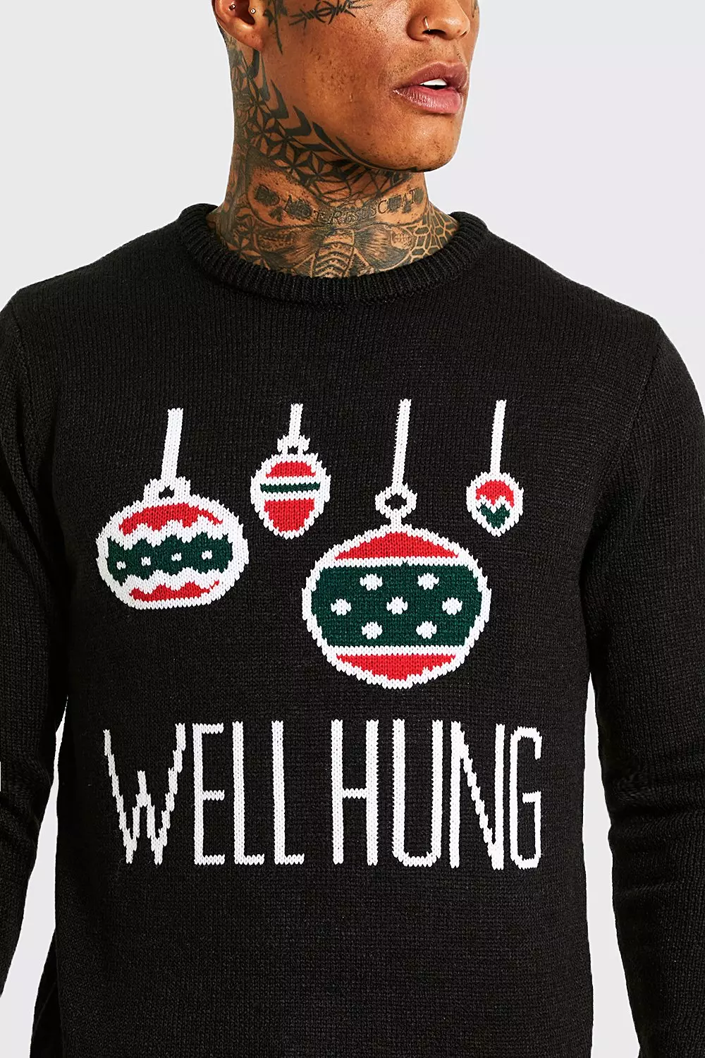 Well Hung Weihnachtspullover boohooMAN DE
