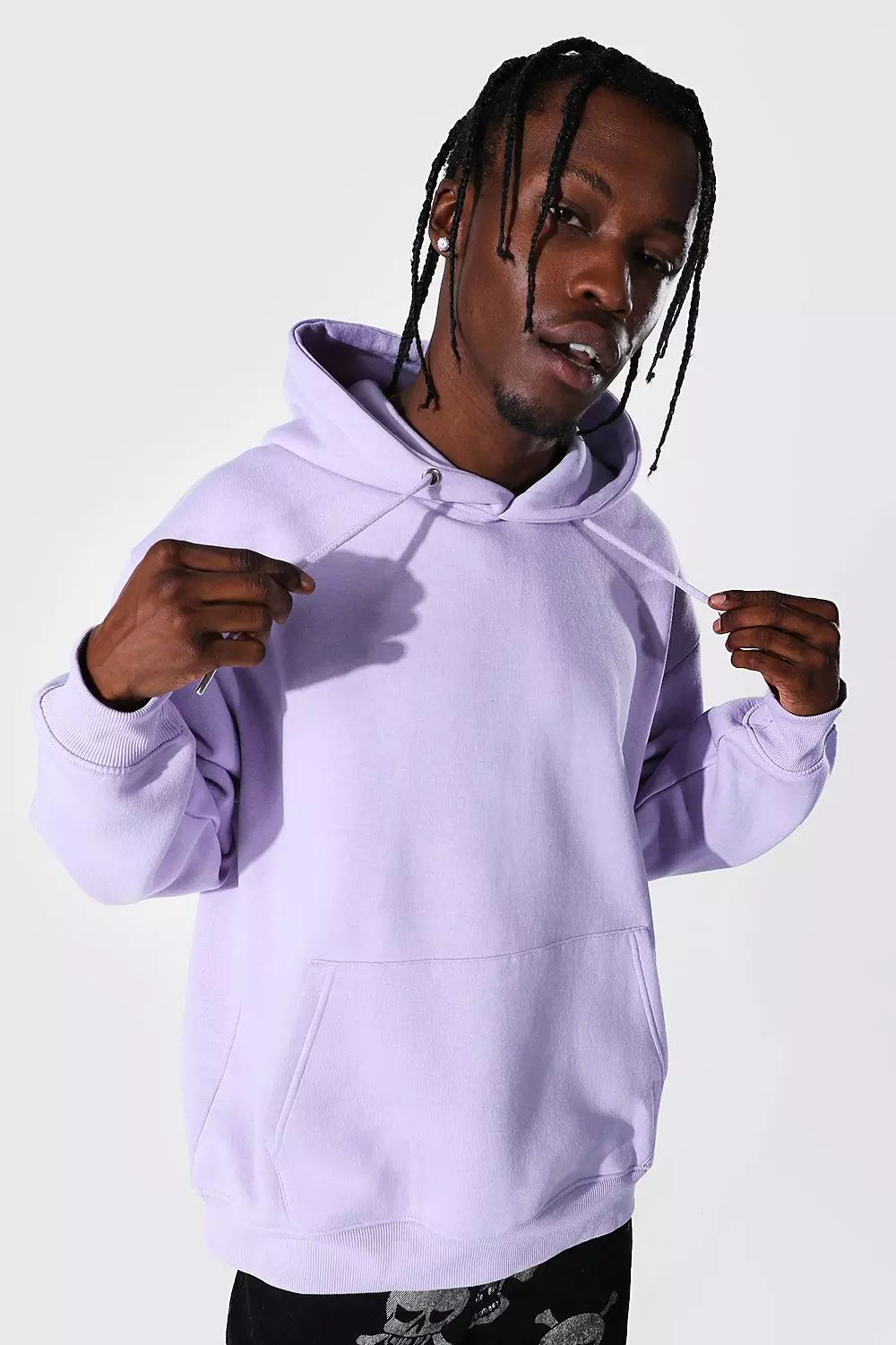 Boohooman purple hoodie sale