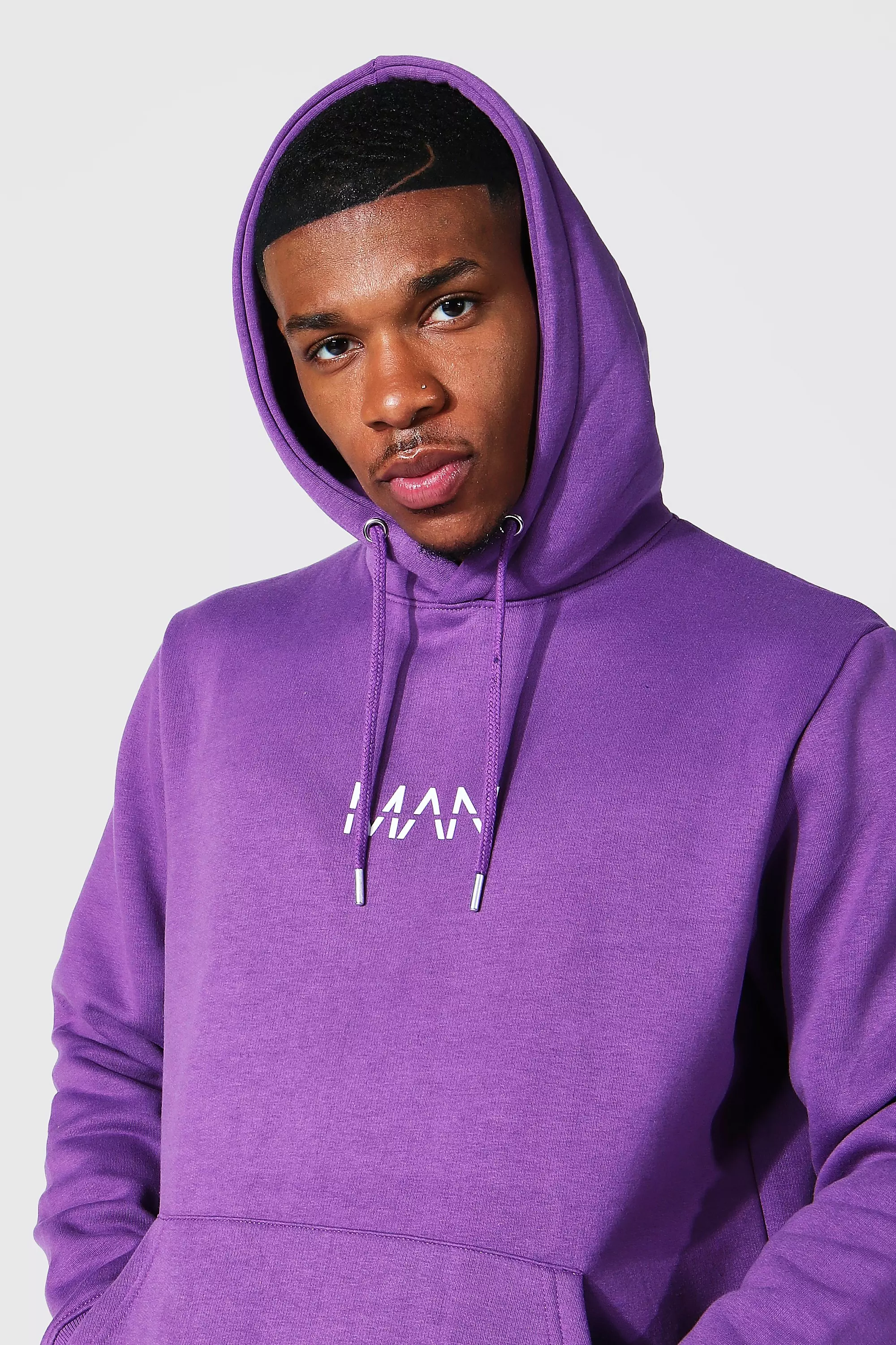 Original Man Over The Head Hoodie boohooMAN IE