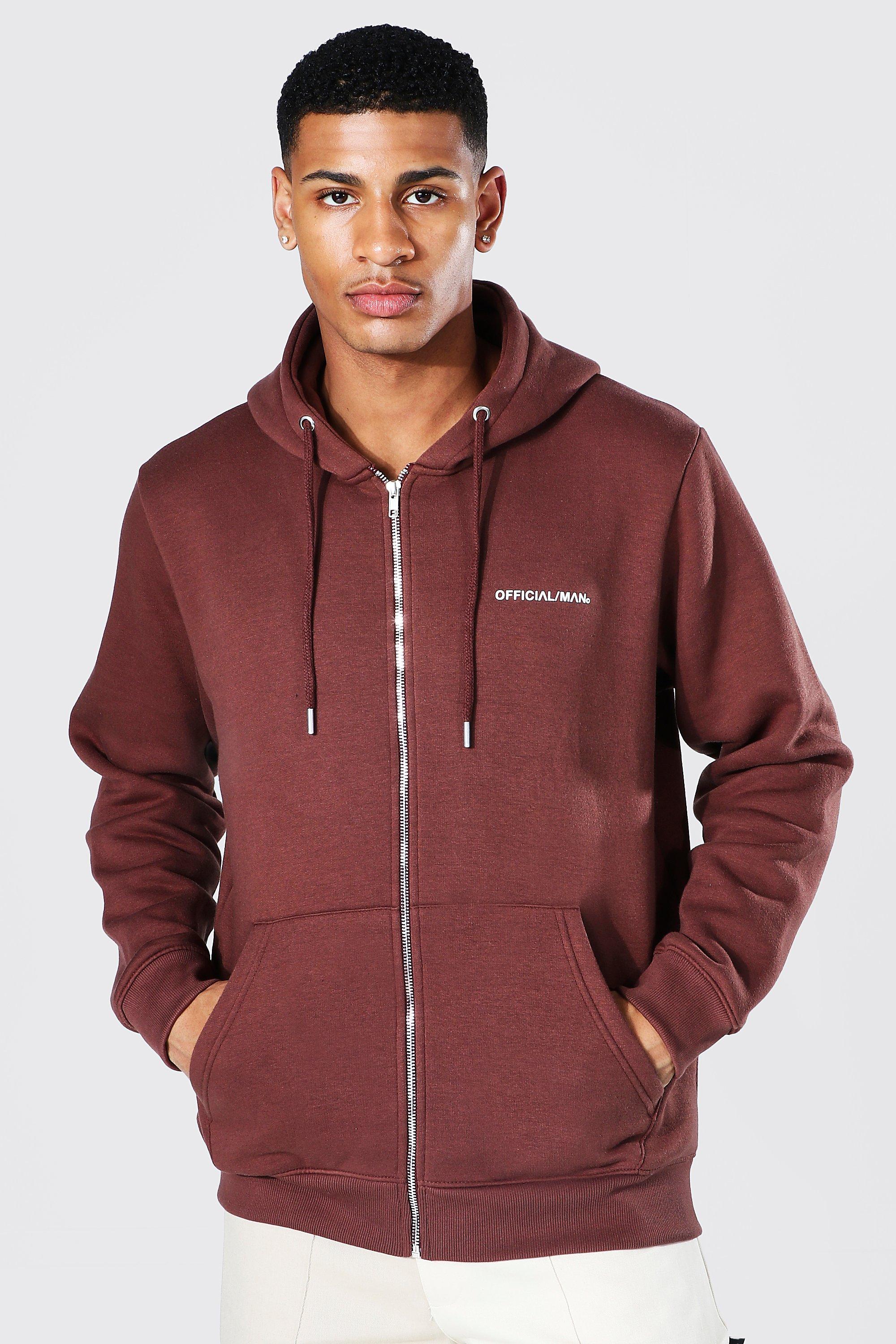 Boohooman red hoodie hot sale