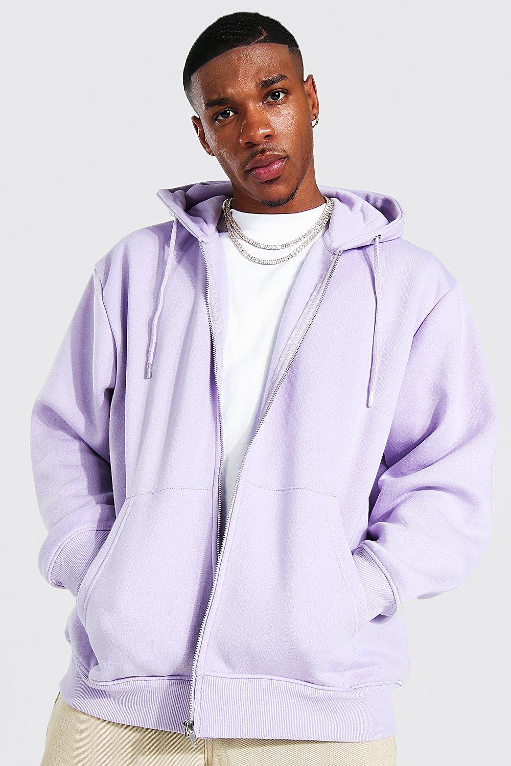 Oversized Zip Through Hoodie boohooMAN USA