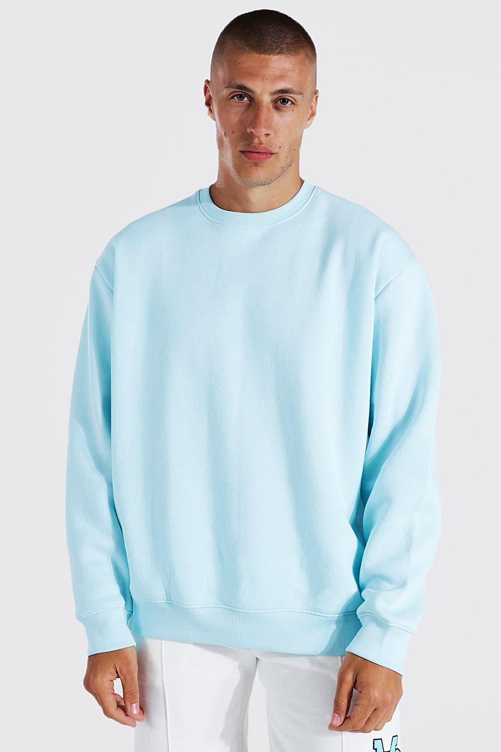 Loose Fit Sweatshirt - Light blue - Men