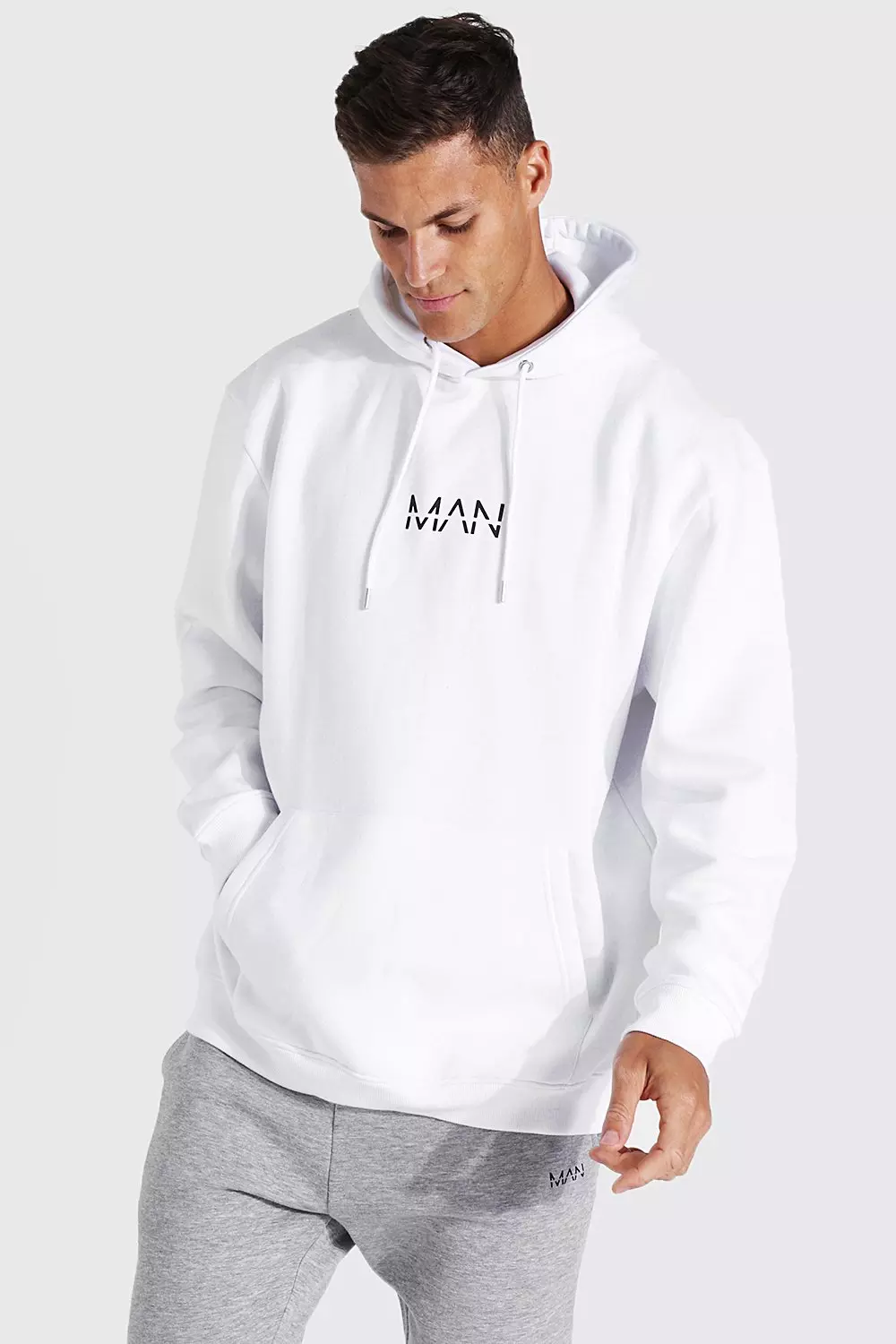 Tall MAN Dash Oversized Hoodie boohooMAN UK