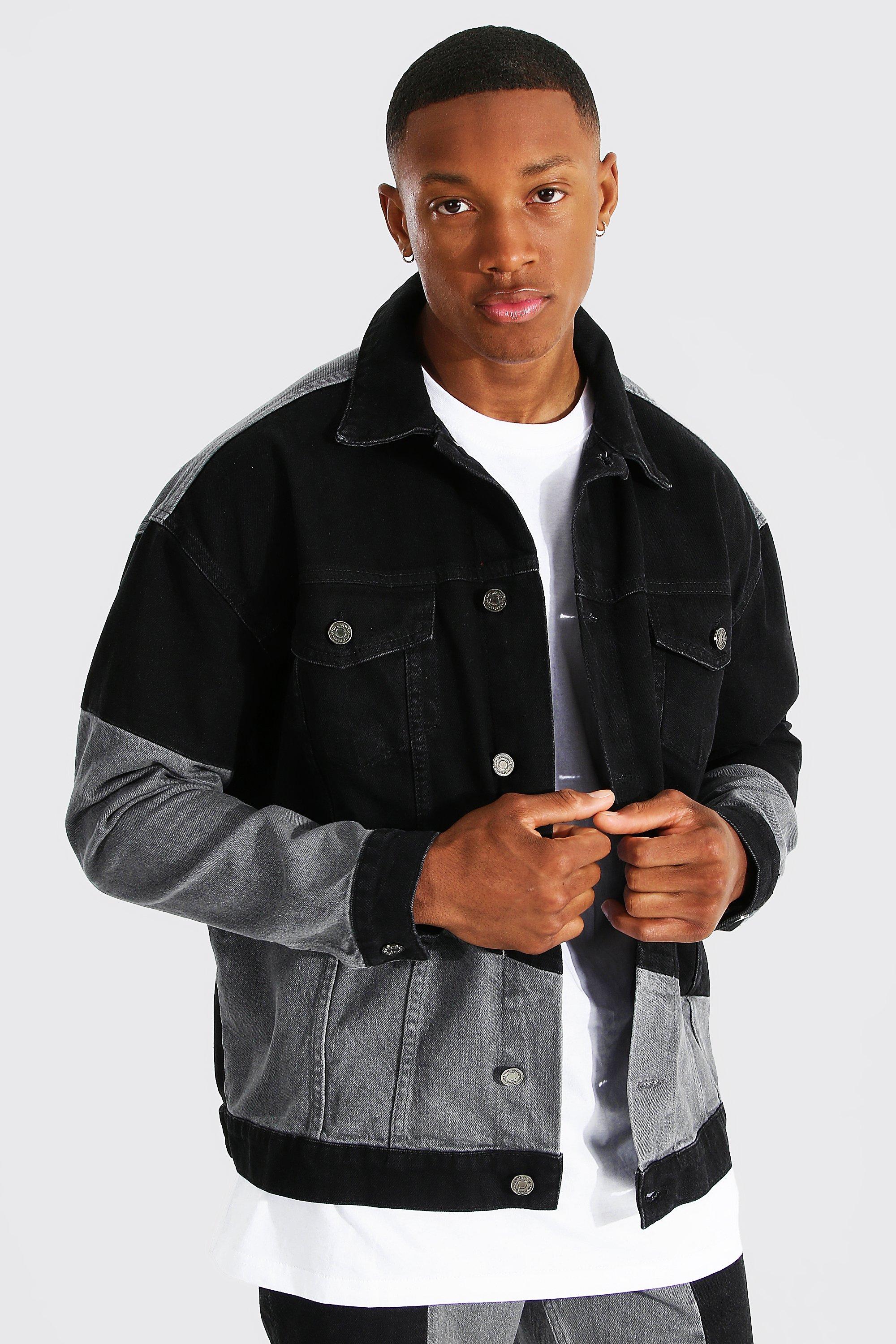 Boohooman black hot sale denim jacket