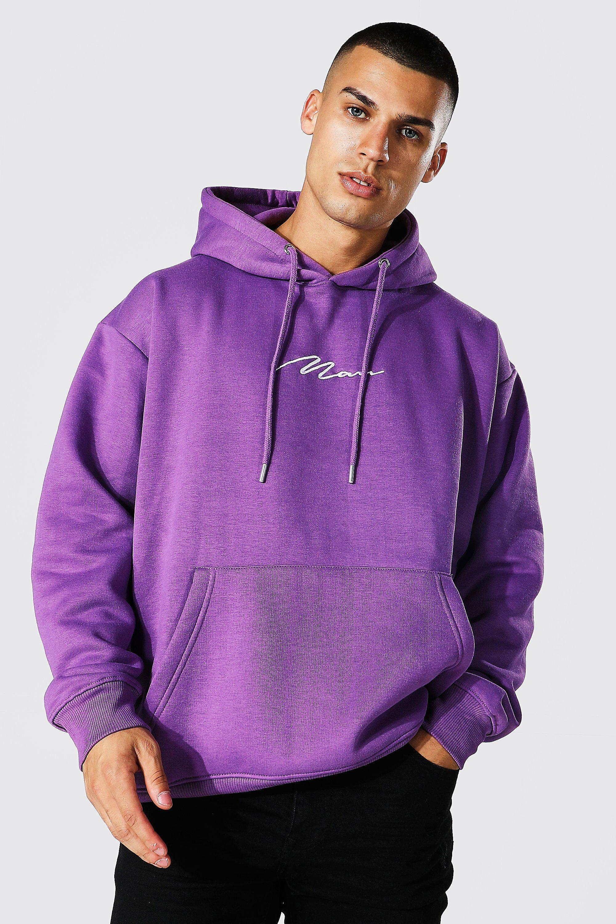 Man Signature Oversized Hoodie boohooMAN