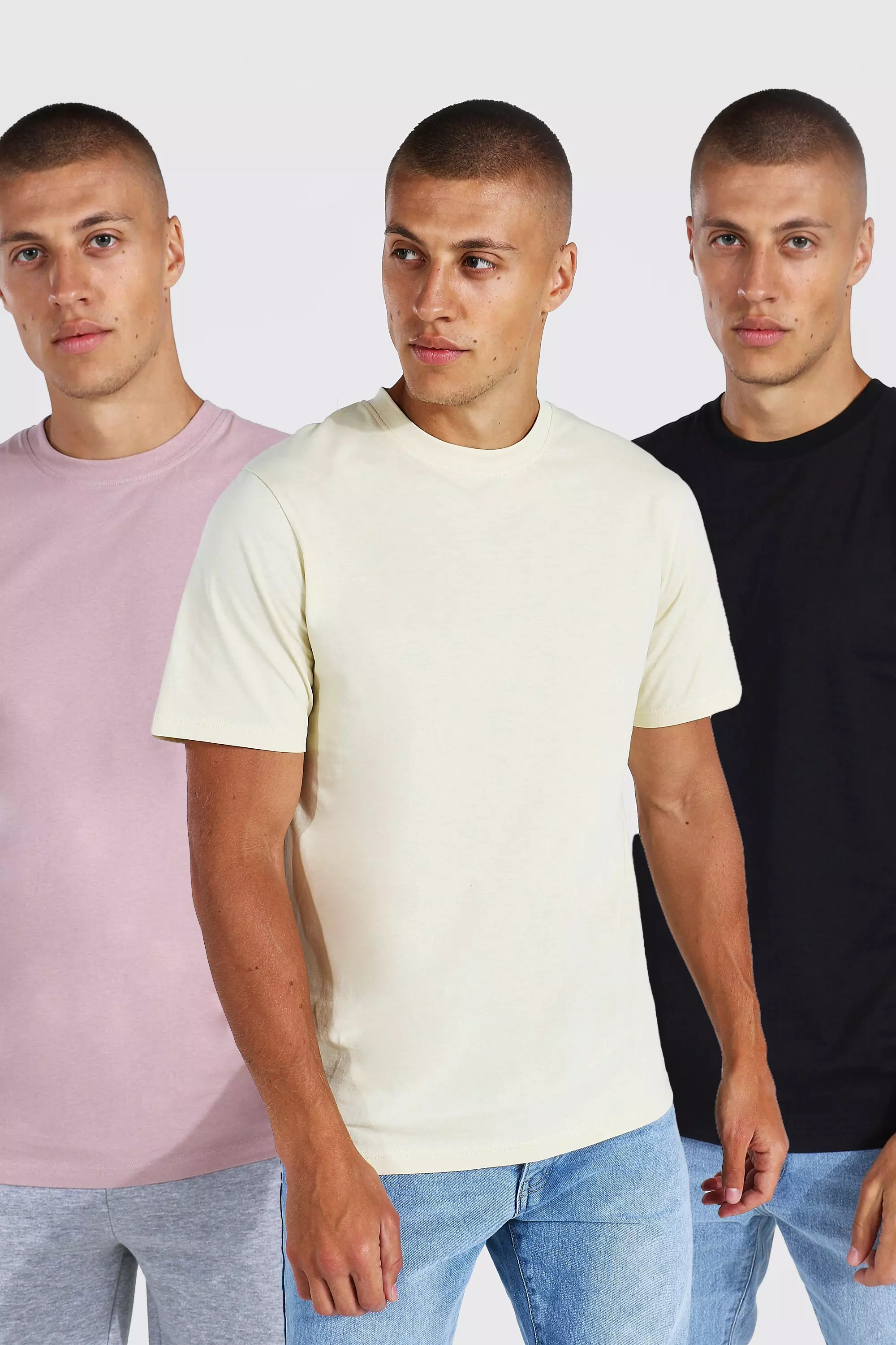 5er-Pack Basic Crewneck T-Shirt, Multi alternatives Bild