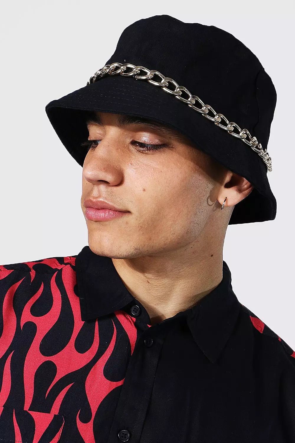 Chain Bucket Hat boohooMAN USA