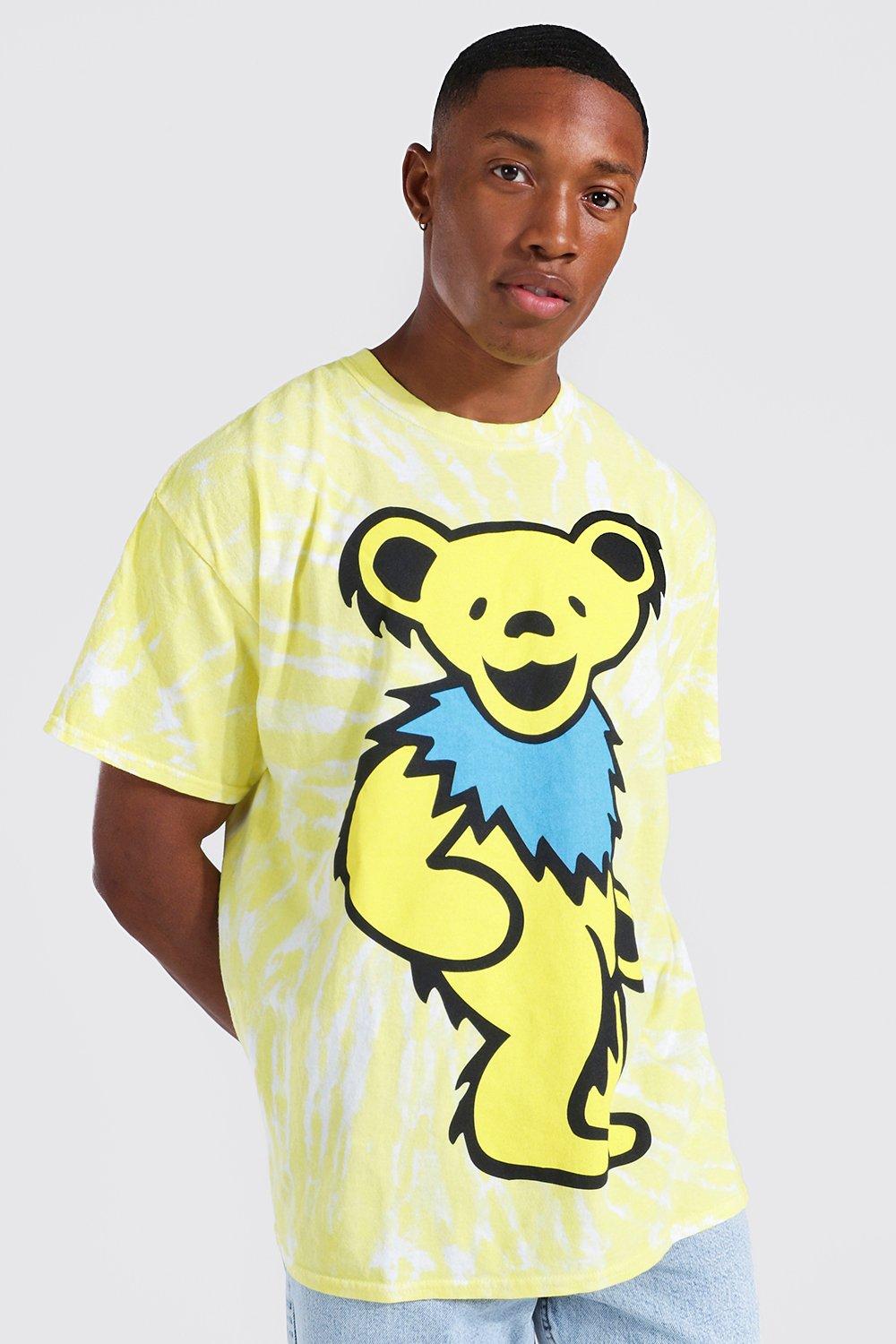 Amiri Blue Tie-dye Grateful Dead Bear T-shirt for Men