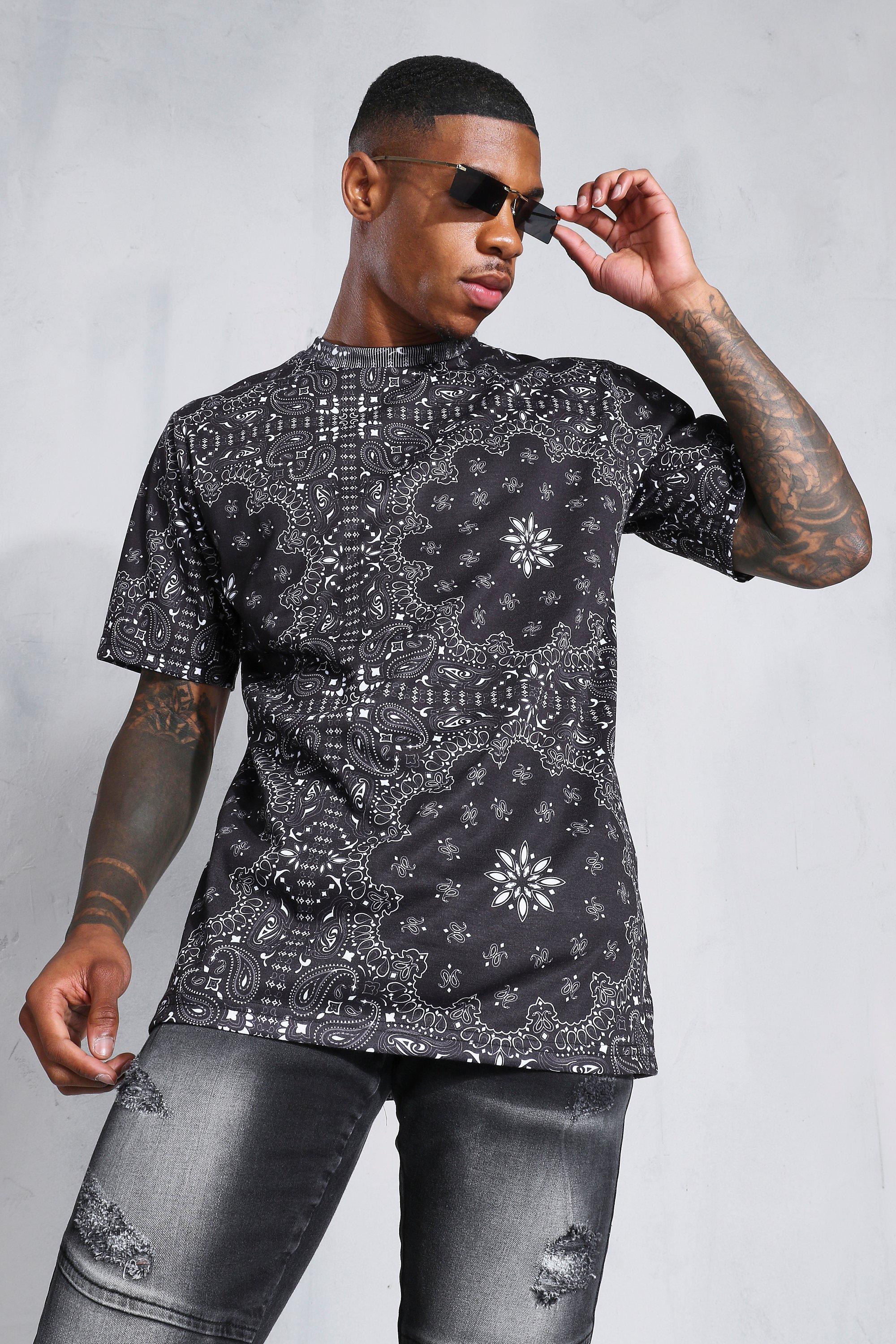 Men's Bandana Print T-Shirt