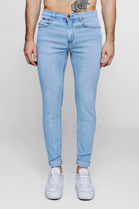 Stone Washed Stretch Skinny Fit Jeans - boohooMAN