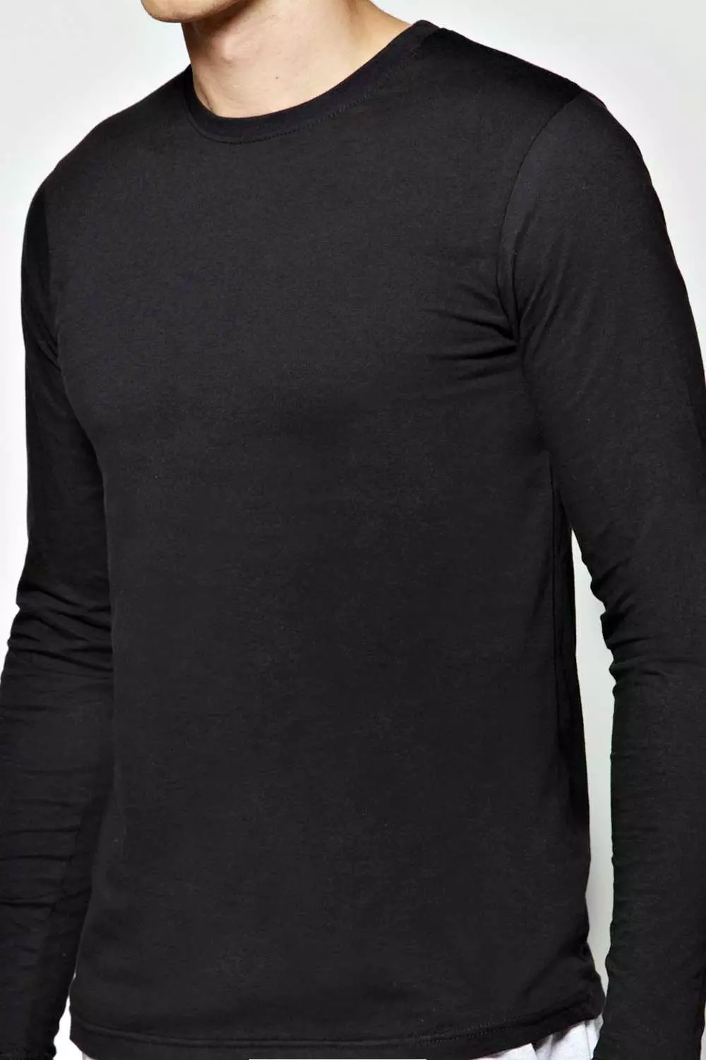 Basic Long Sleeve Crew Neck T Shirt alternative image