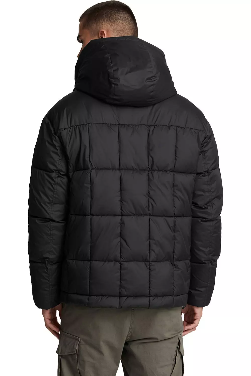 Black Quilted Panelled Jacket alternative image