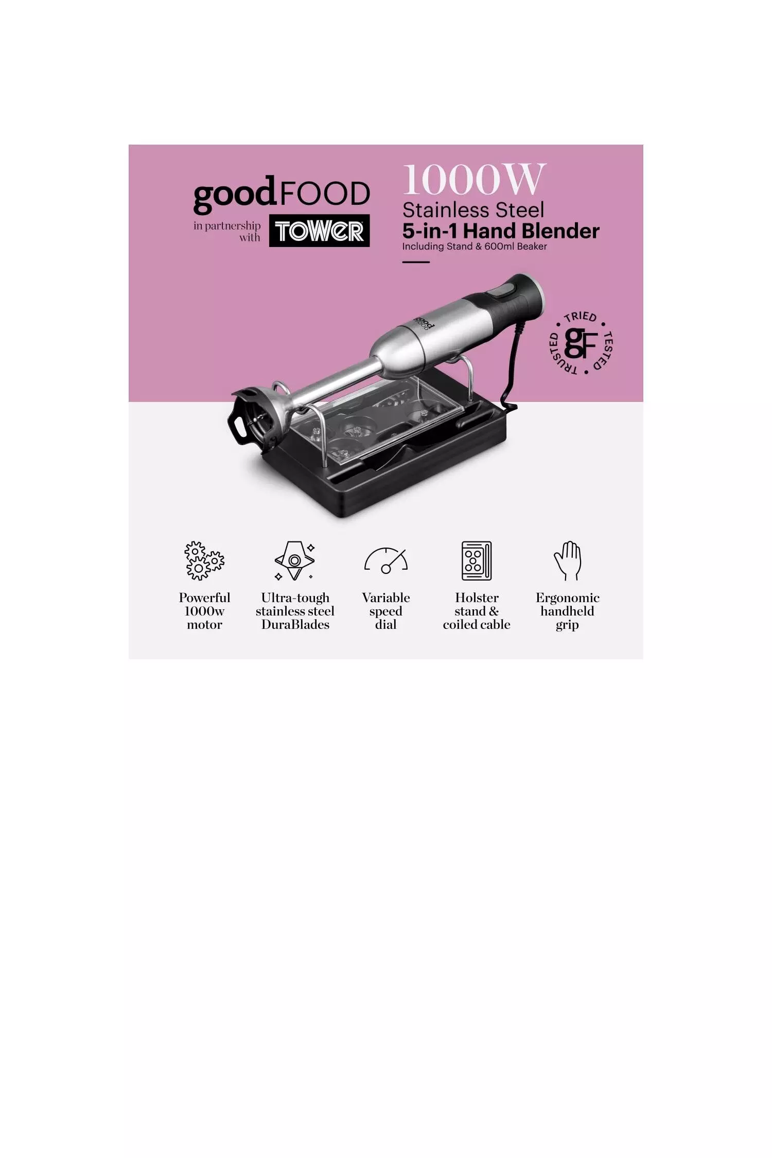 Silver 5 in 1 Hand Blender S/S alternative image