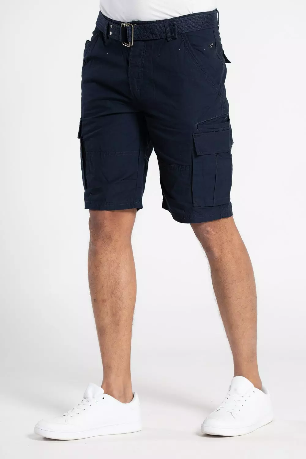 Dark navy Cotton Cargo Shorts alternative image