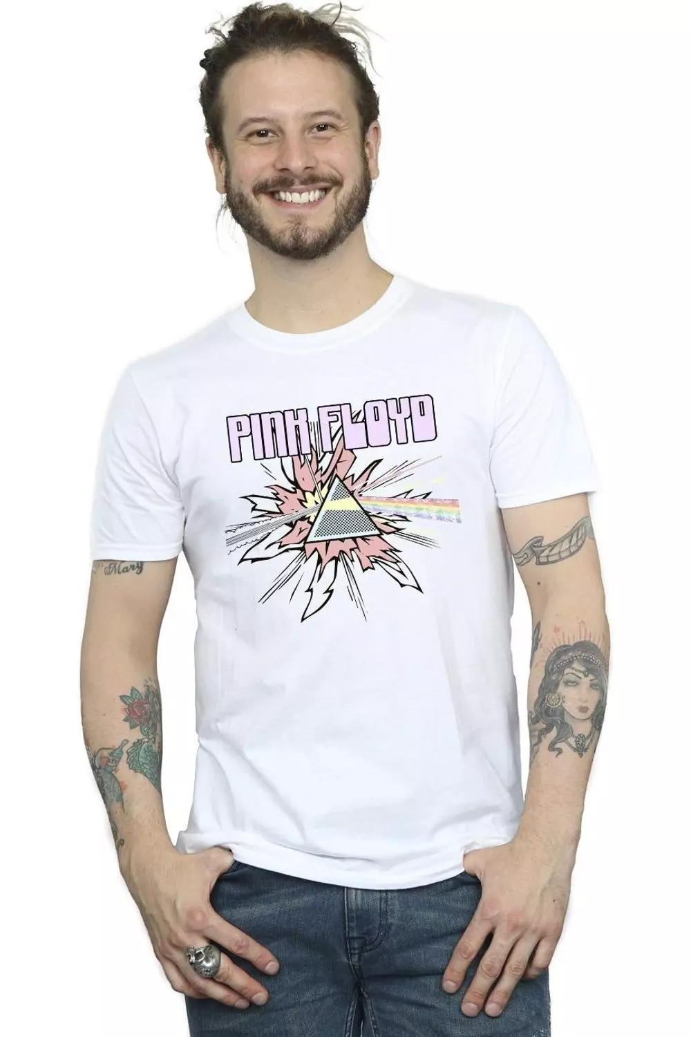 White Pastel Triangle T-Shirt alternative image
