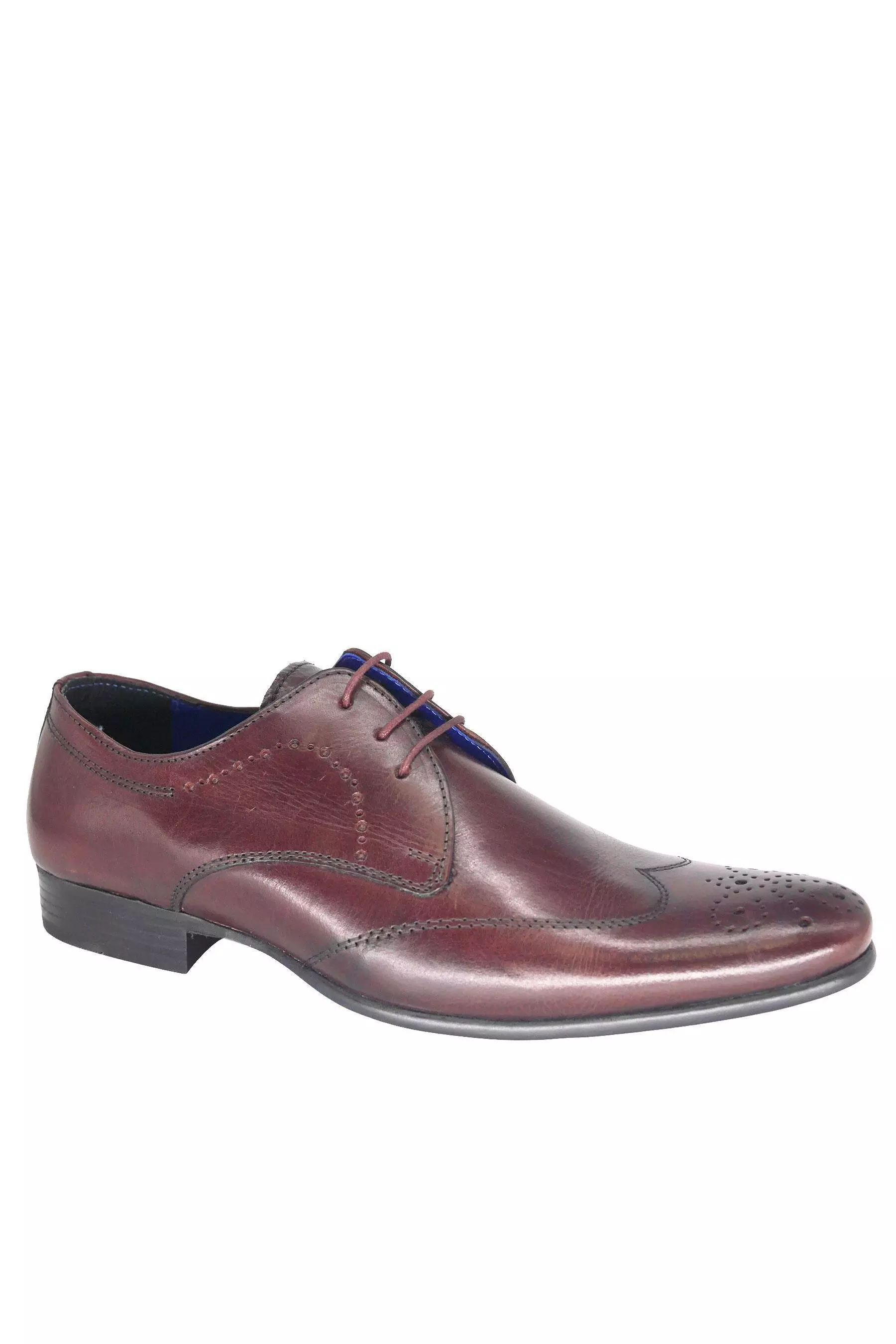 Burgundy Leather Lace Up Formal Shoes alternative image