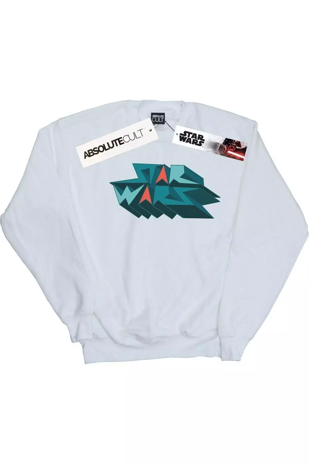 White Edgy Block Logo Sweatshirt alternative image