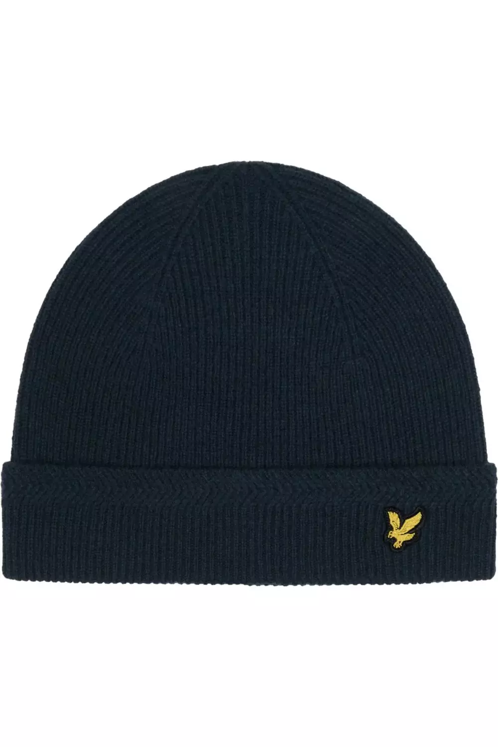 Dark navy Racked Logo Ribbed Beanie alternative image