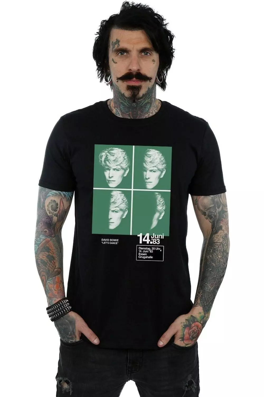 Black 1983 Concert Poster T-Shirt alternative image