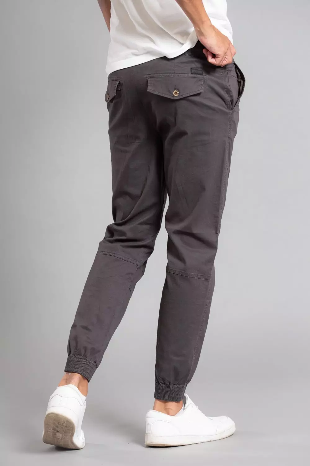Grey Cotton Cuffed Trouser alternative image