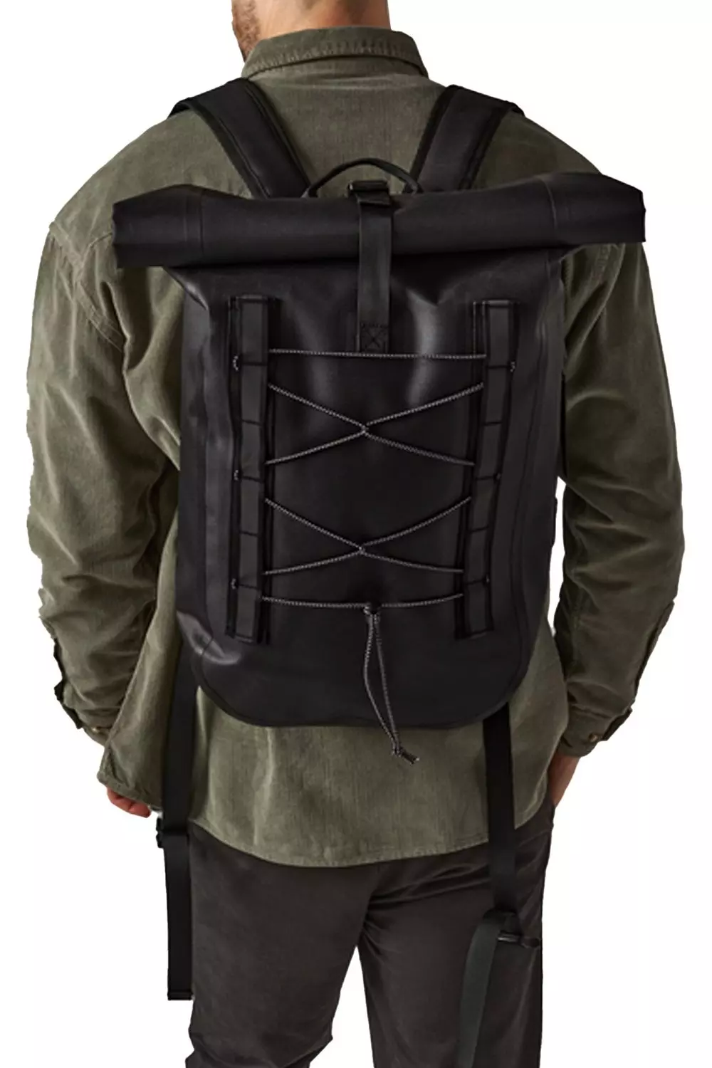 Black Roll Top Waterproof Bike Bag alternative image