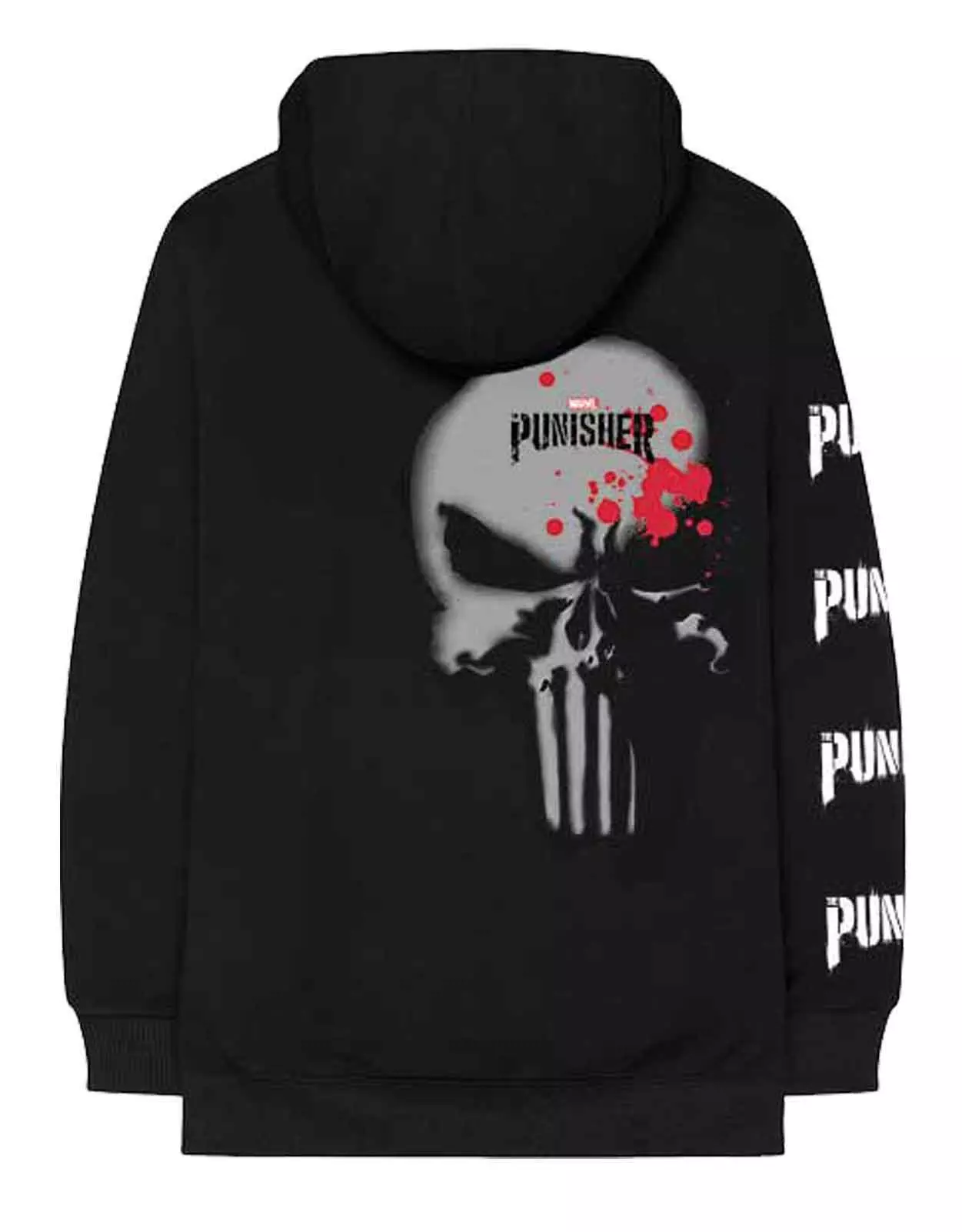 Black Skull Stamp Hoodie alternative image
