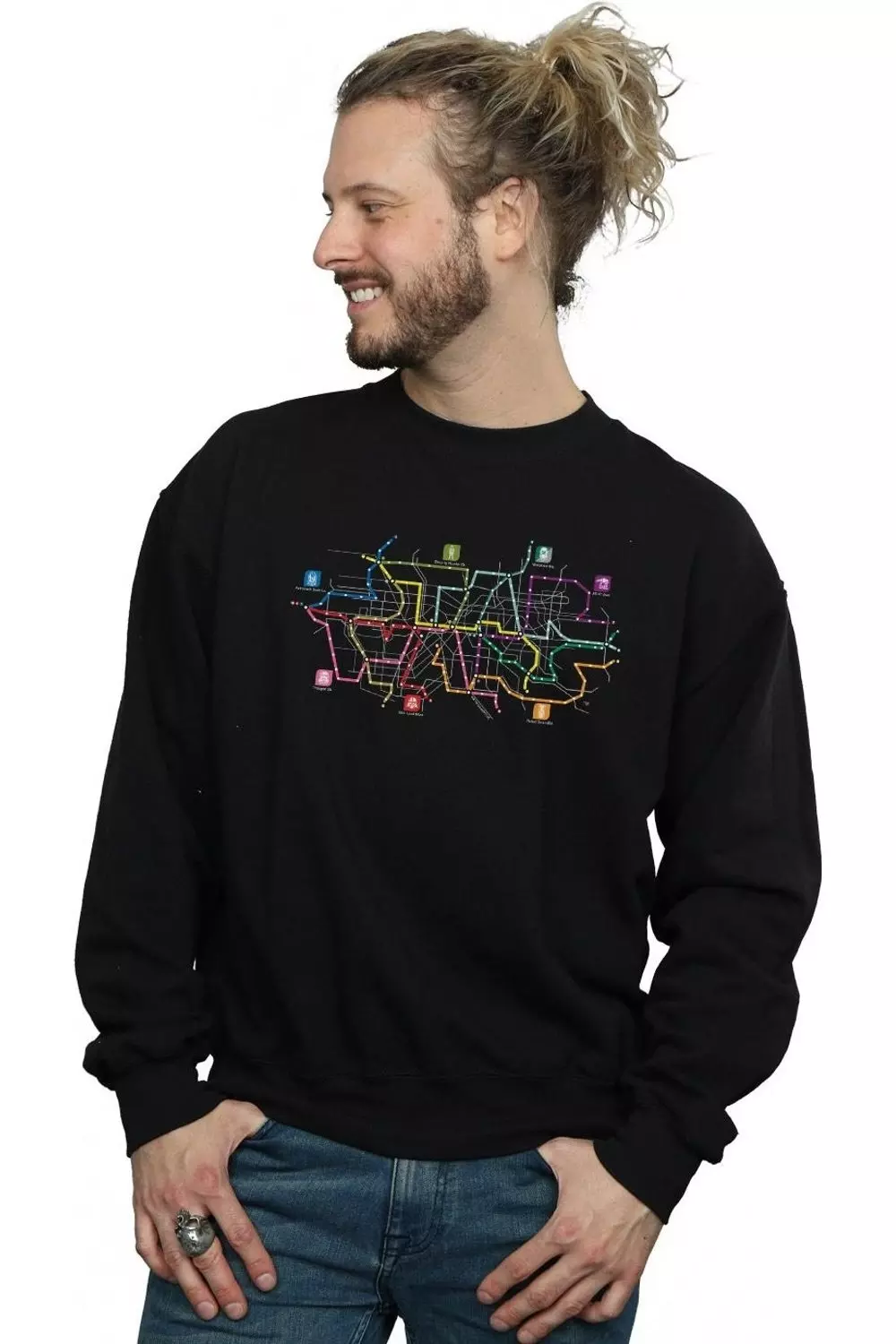 Black Subway Map Logo Sweatshirt alternative image