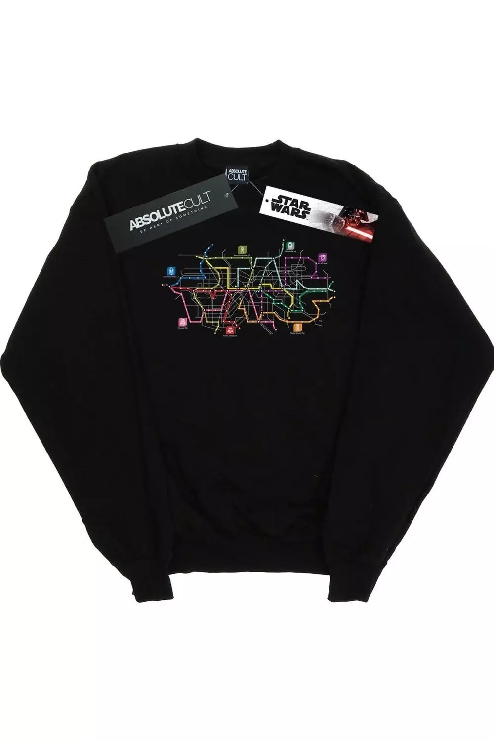 Black Subway Map Logo Sweatshirt alternative image