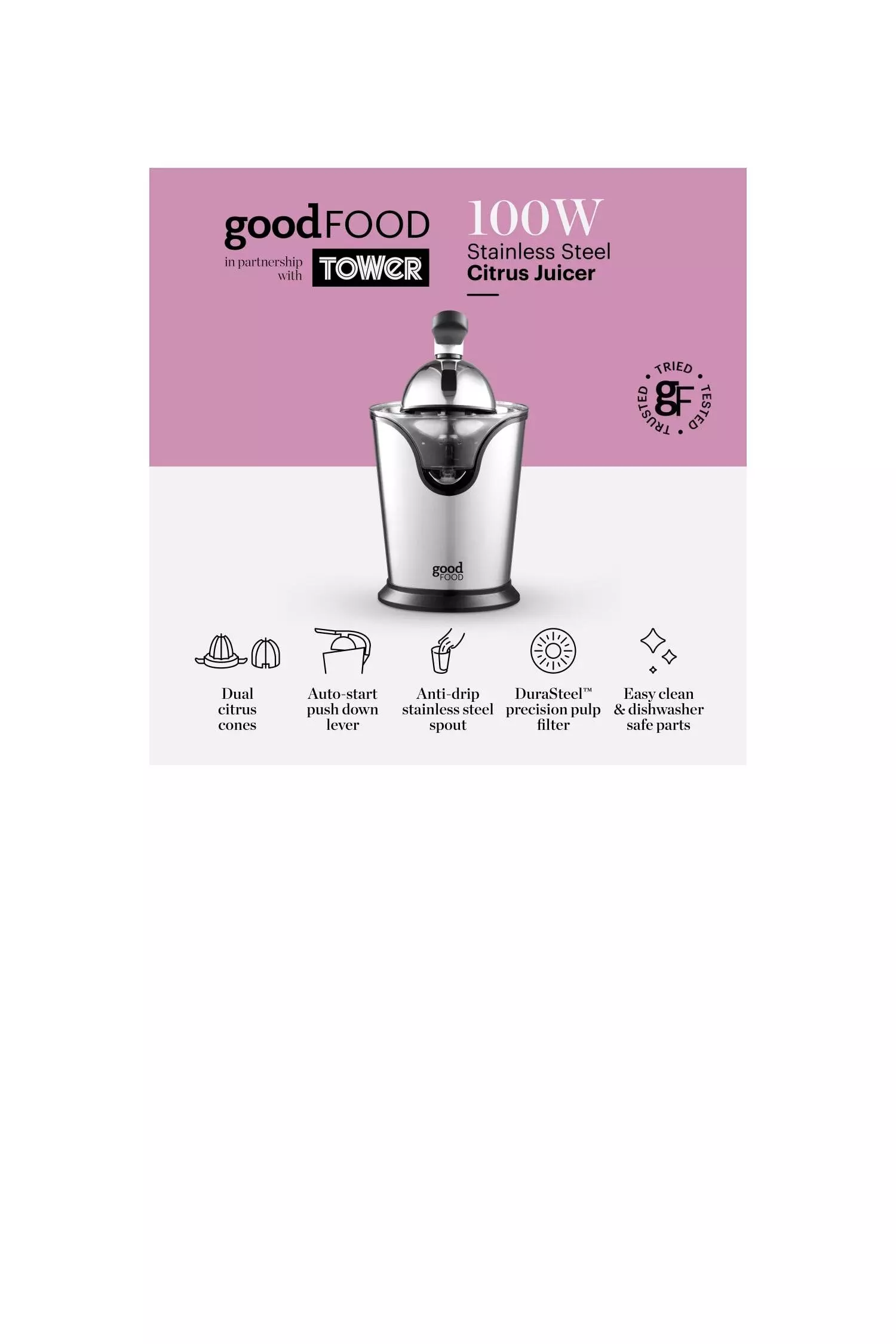 Silver Citrus Juicer 100W alternative image