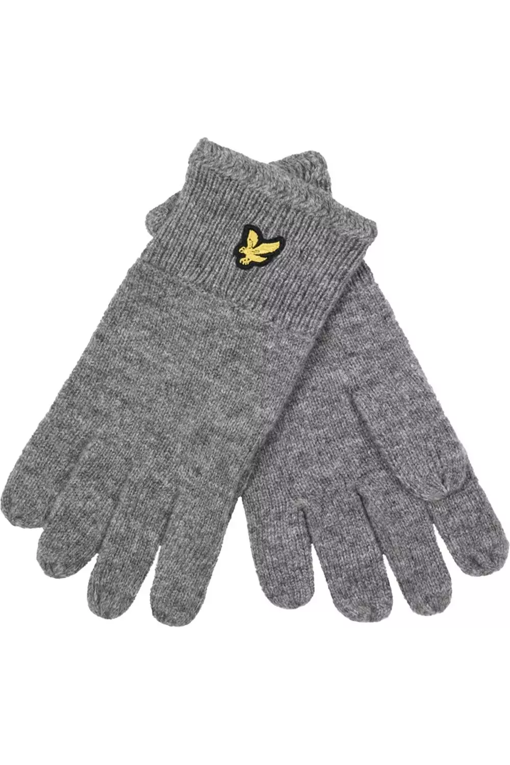 Mid grey Racked Ribbed Gloves alternative image