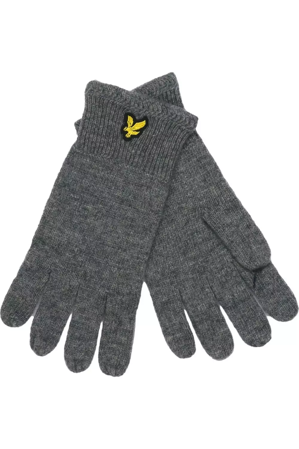 Mid grey Racked Ribbed Gloves alternative image