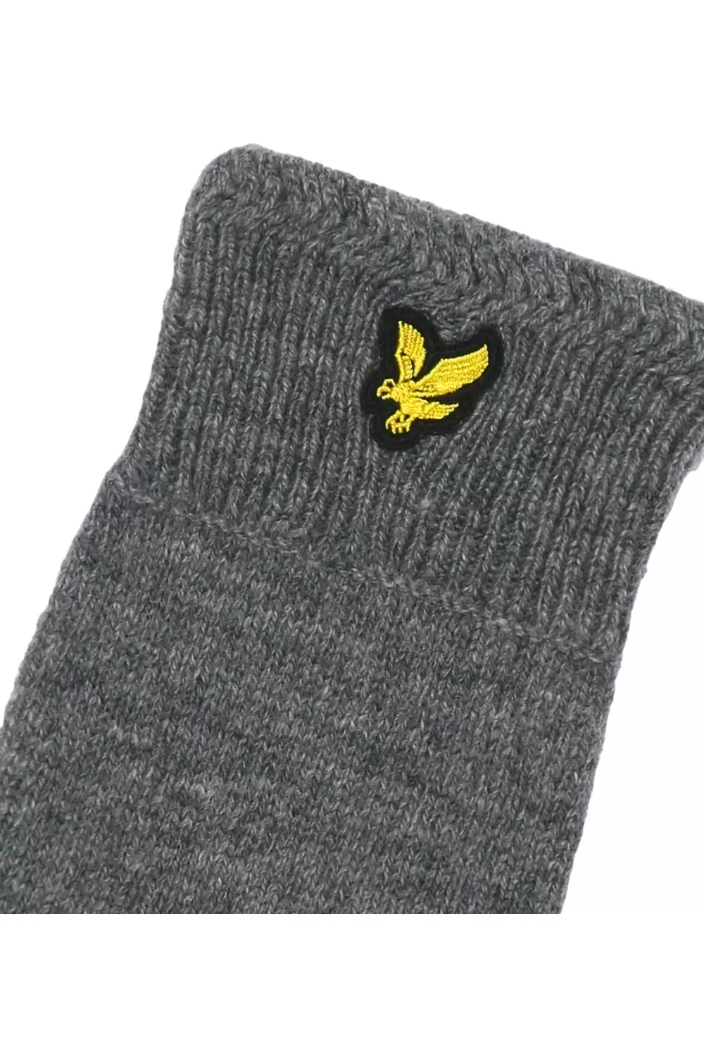 Mid grey Racked Ribbed Gloves alternative image