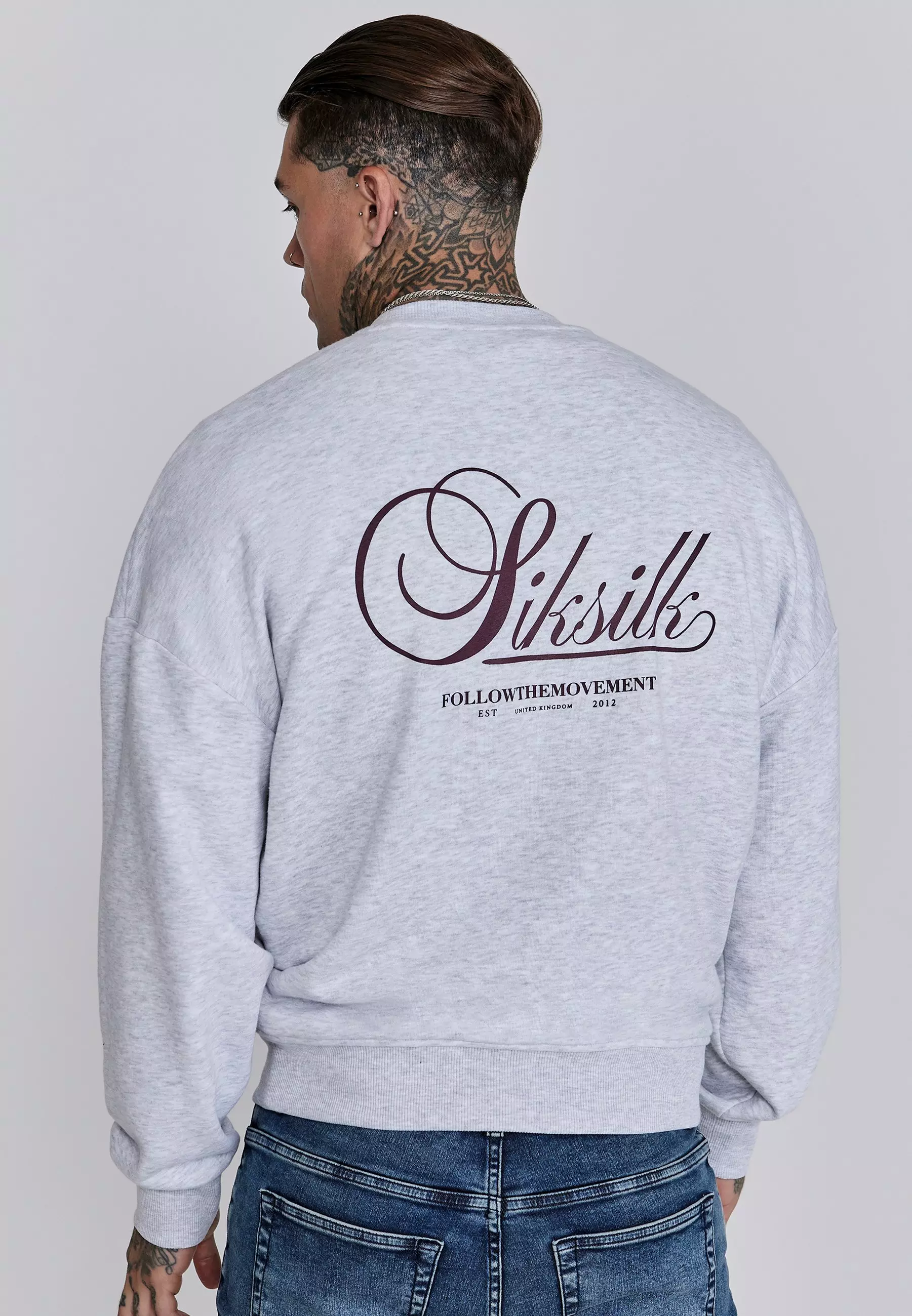 Grey Graphic Sweater alternative image